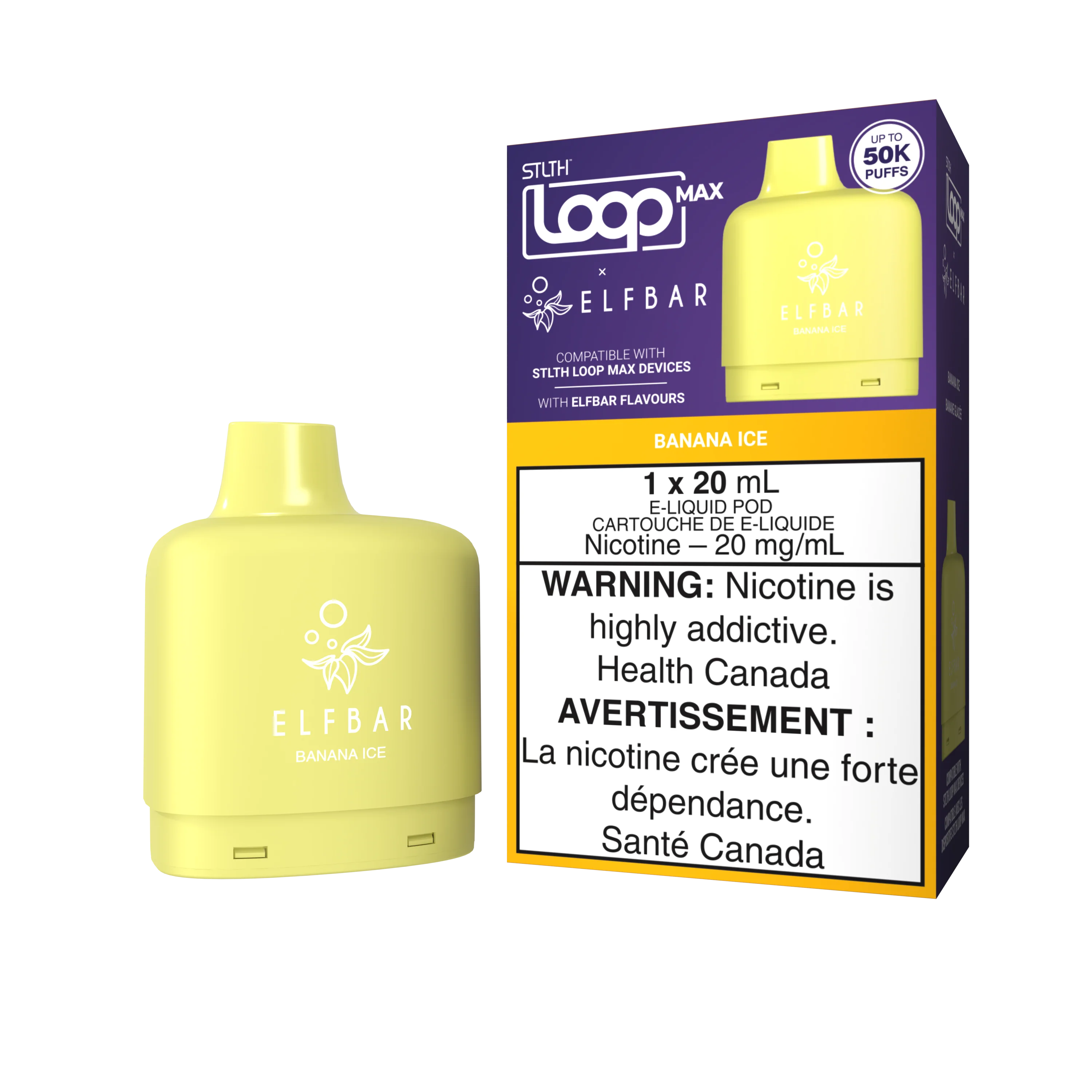 ELFBAR X STLTH - LOOP Pod 20mL - Banana Ice