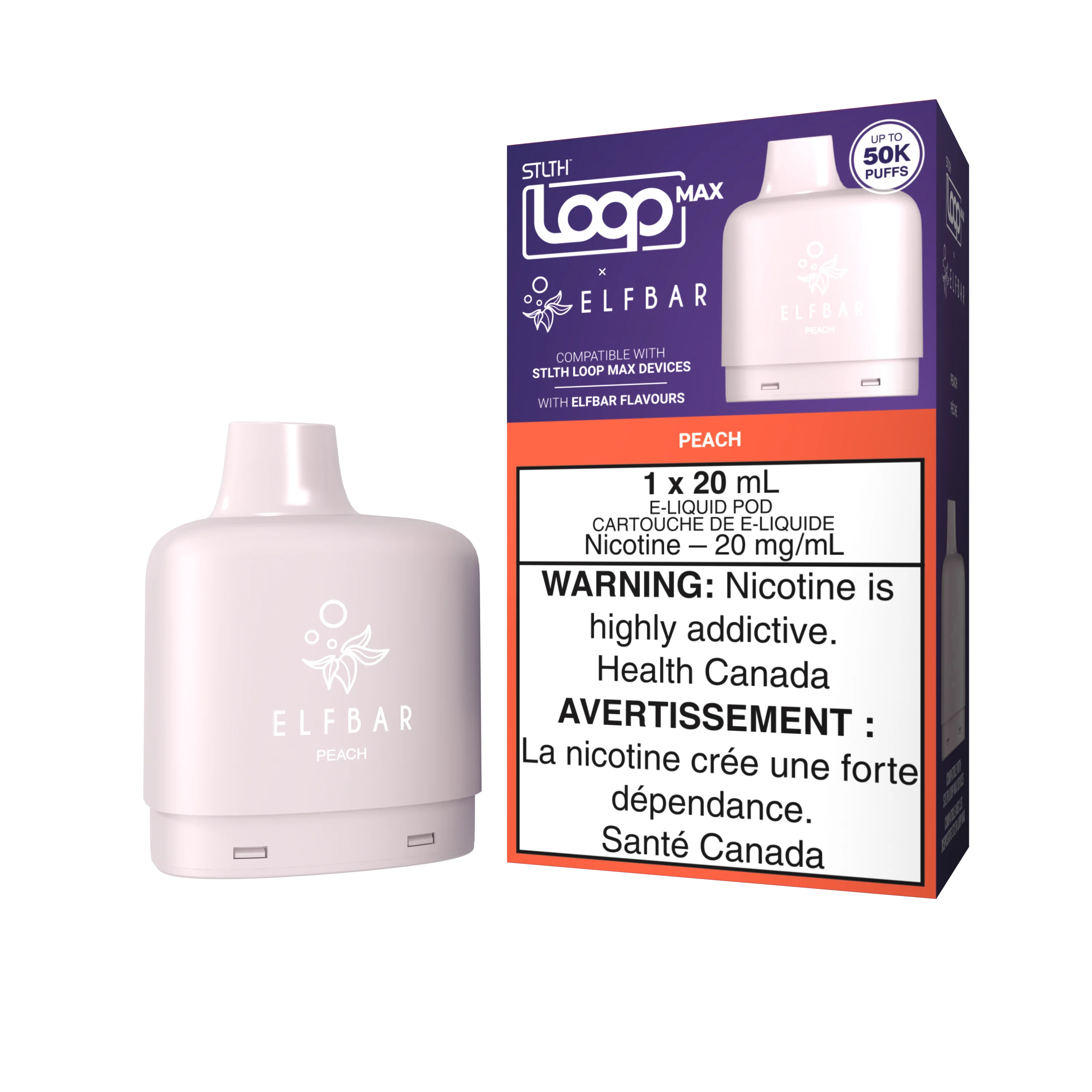 ELFBAR X STLTH - LOOP Pod 20mL - Peach